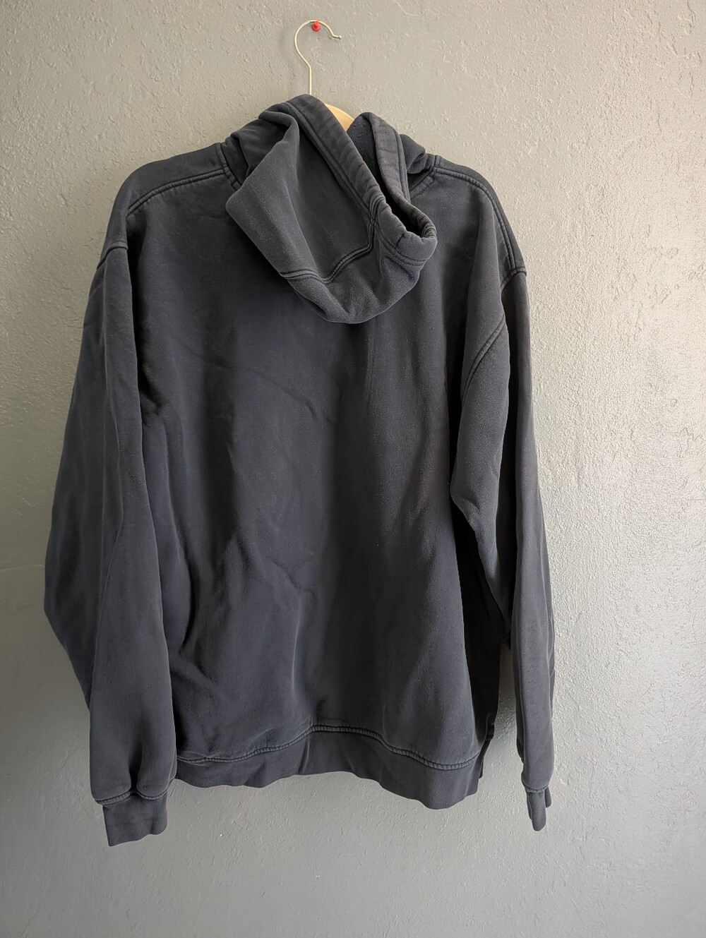 Ben Davis Black Pullover Hoodie with Front Pocket - Picture 5 of 5